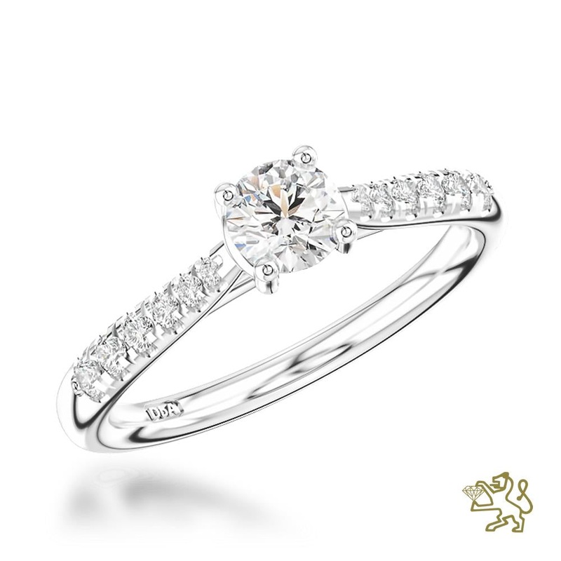 Skye Classic Round Solitaire 0.33ct F SI1 Diamond Platinum Ring