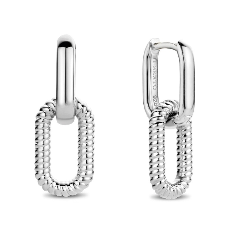 Ti Sento Chain Twist Link Earrings 7831ST