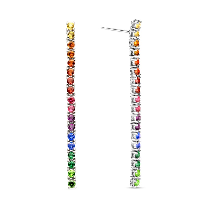Ti Sento Rainbow Cubic Zirconia Drop Earrings 7907MC