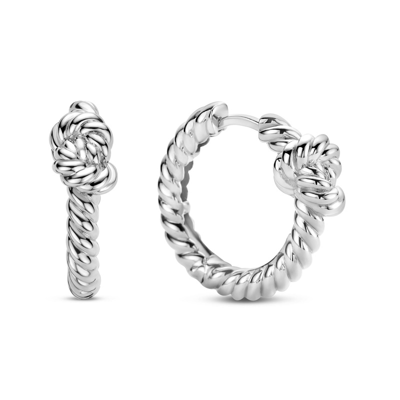 Ti Sento Rope Knot Hoop Earrings 7897ST