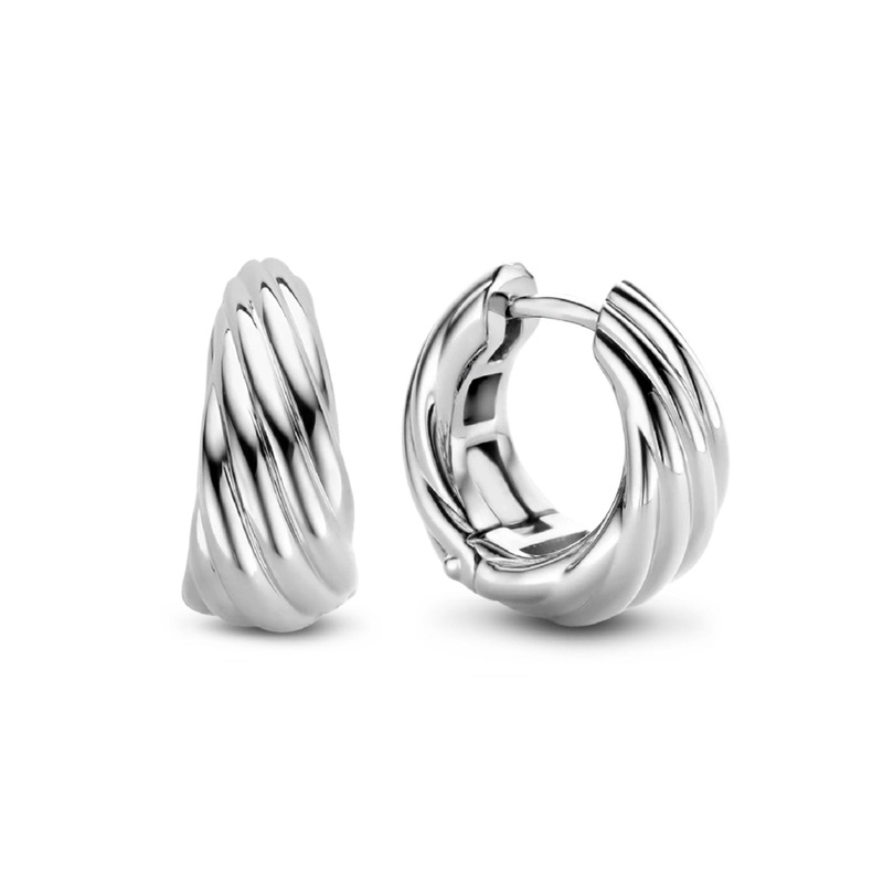 Ti Sento Twisted Hoop Earrings 7856SI