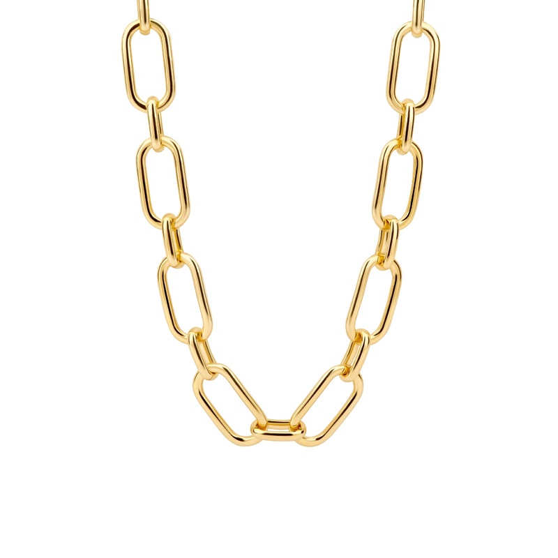 Ti Sento Yellow Gold Plated Oversized Oval Link Necklace 3965SY