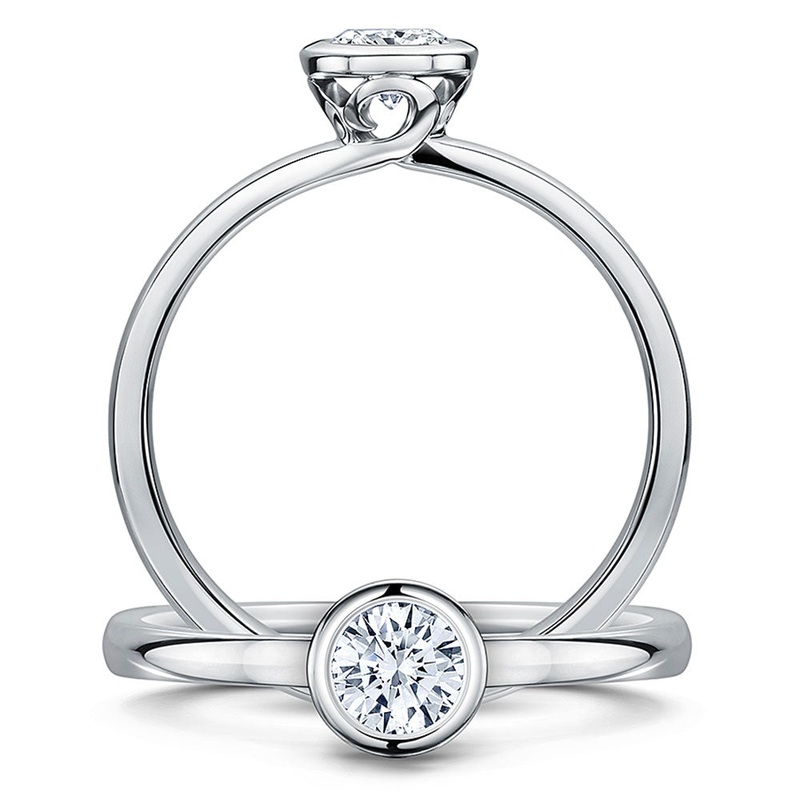 Andrew Geoghegan Gabriel 0.34ct Diamond Solitaire Platinum Ring