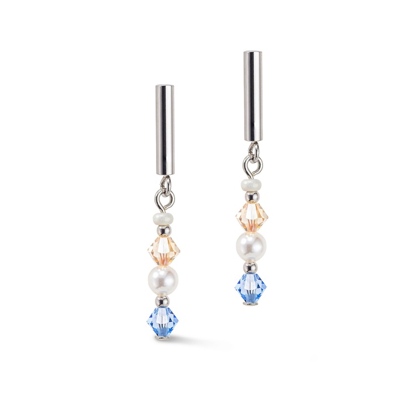 Coeur De Lion Light Blue Princess Pearls Earrings