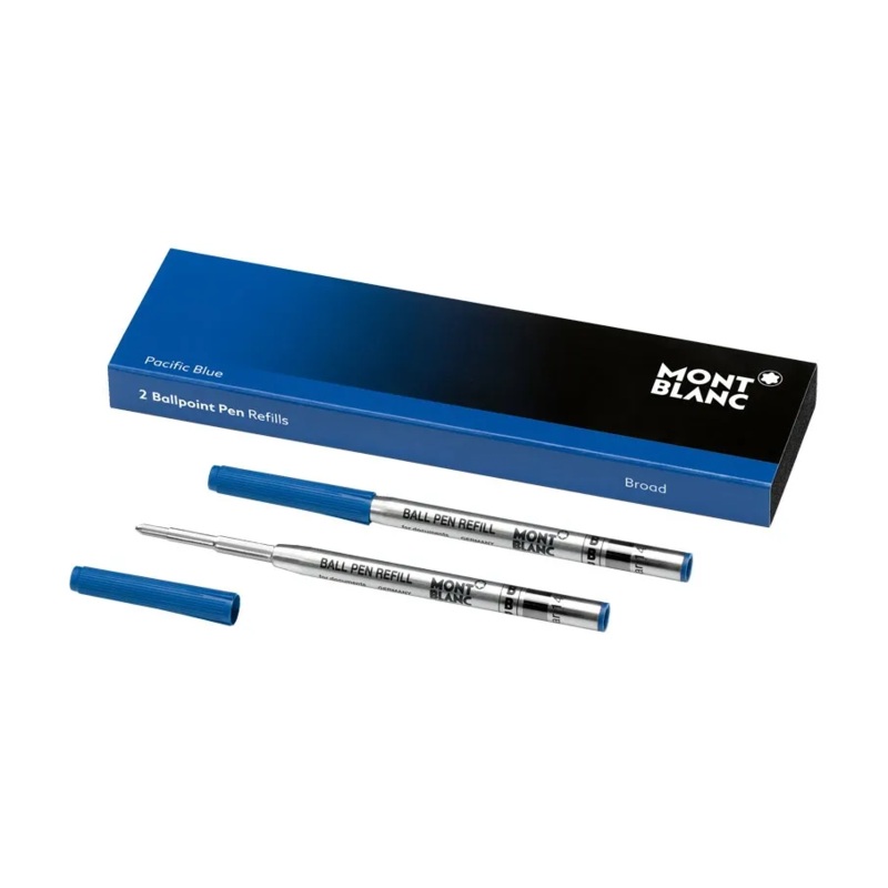 Montblanc Refills 2 Ballpoint Pen Broad Pacific Blue