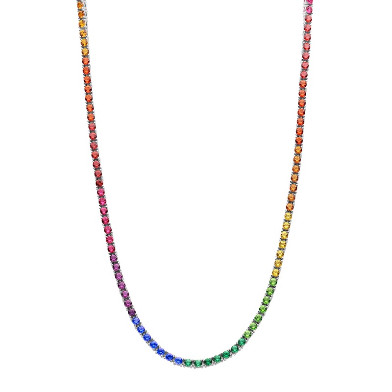 Ti Sento Rainbow Cubic Zirconia Necklace 3992MC
