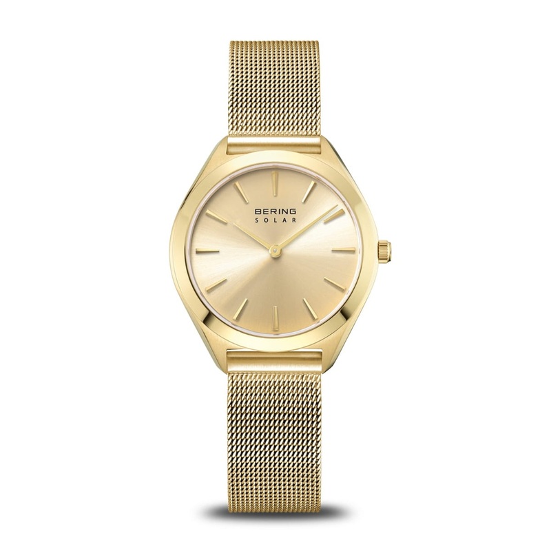 Bering Golden Sunray Solar Watch 17331-333
