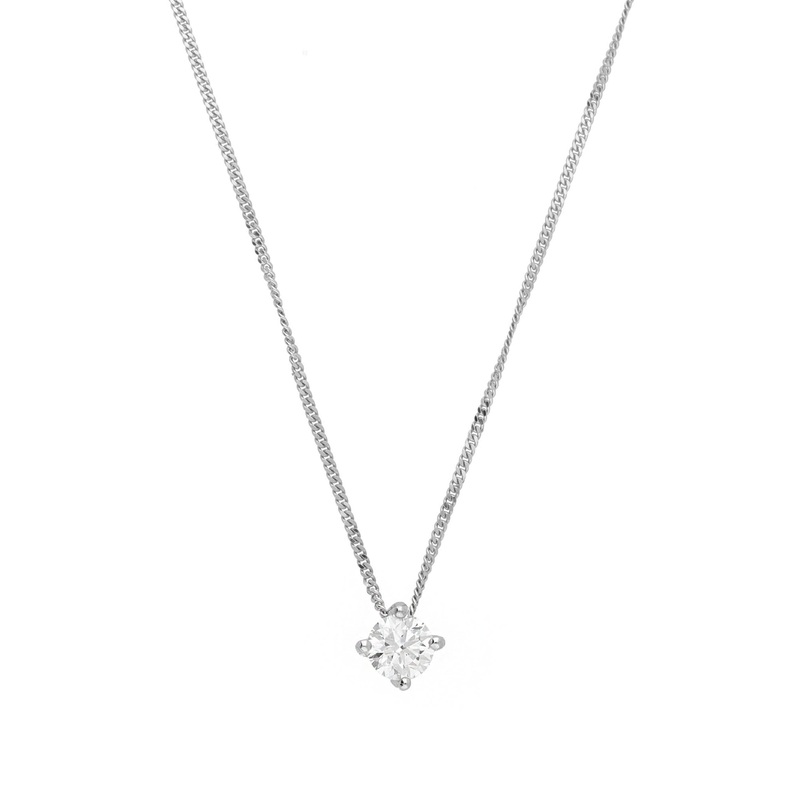 Diamond 0.50ct G SI2 9ct White Gold Necklace