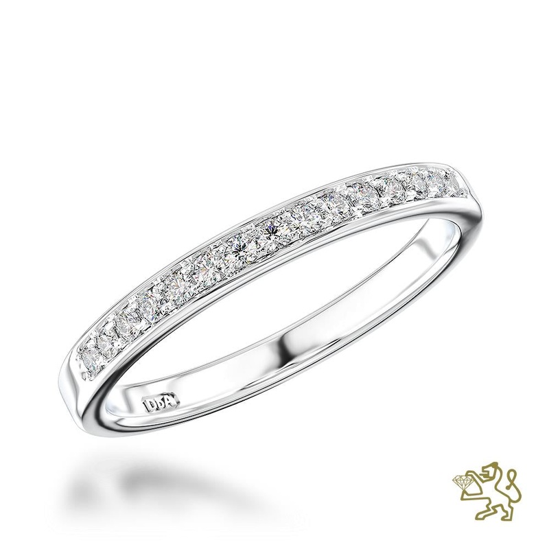 Memoire Classic Bridal 0.15ct Diamond Platinum Ring
