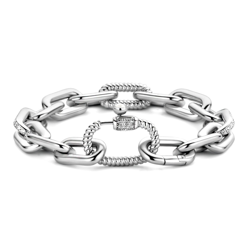 Ti Sento Cubic Zirconia Oval Linked Bracelet 2949ZI