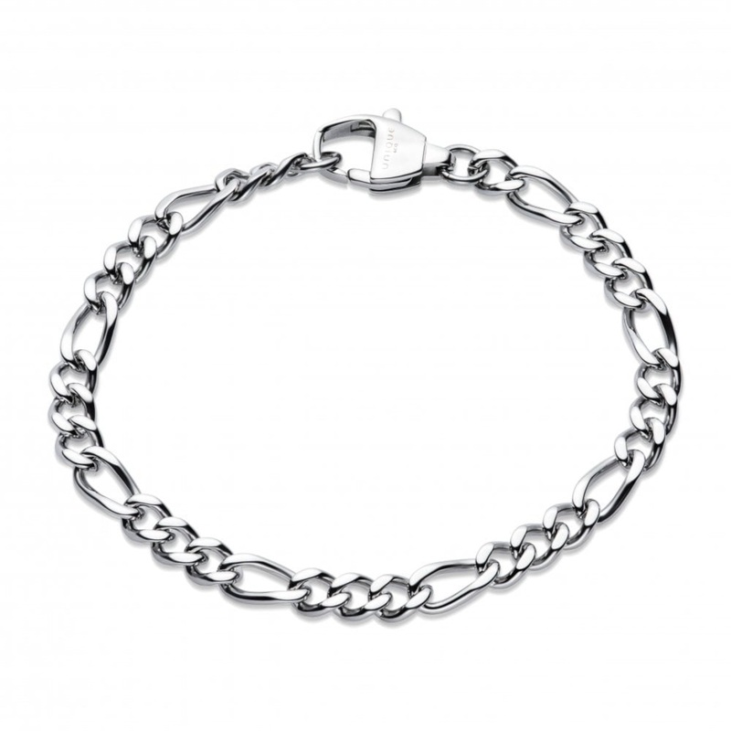 Unique Figaro Link Stainless Steel Bracelet 21cm