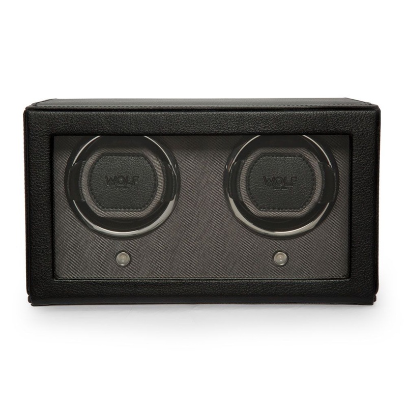 WOLF Cub Double Black Watch Winder with Cover – ONLINE EXCLUSIVE