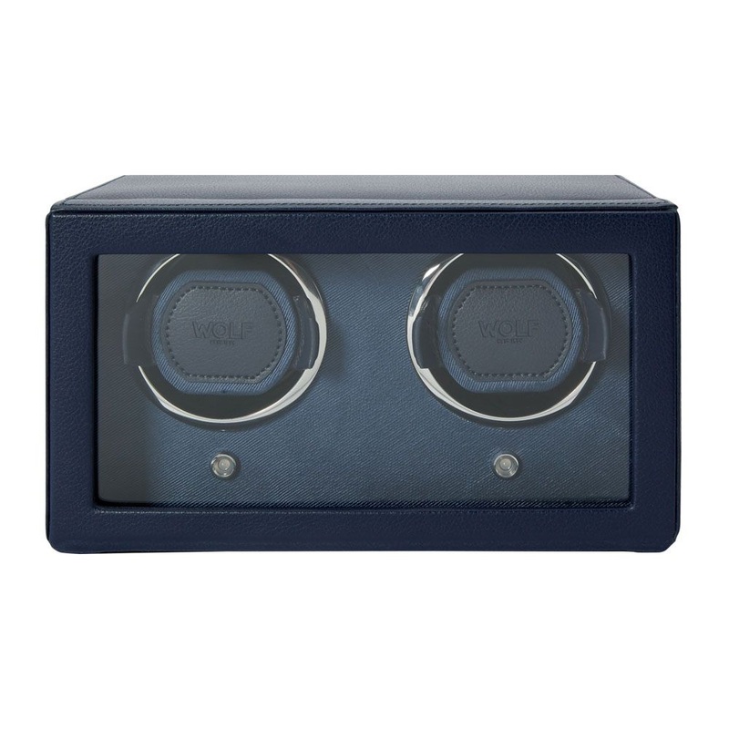 WOLF Cub Double Navy Watch Winder with Cover – ONLINE EXCLUSIVE