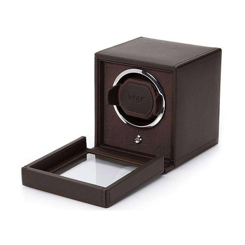 WOLF Cub Watch Winder Brown With Cover