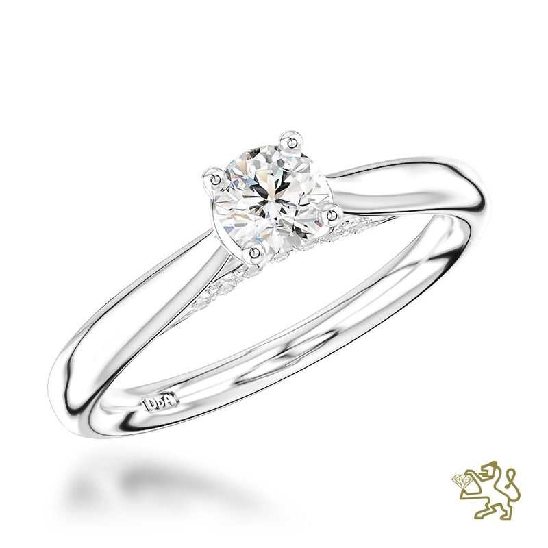 Oxford Solitaire 0.34ct G SI1 Diamond Platinum Ring