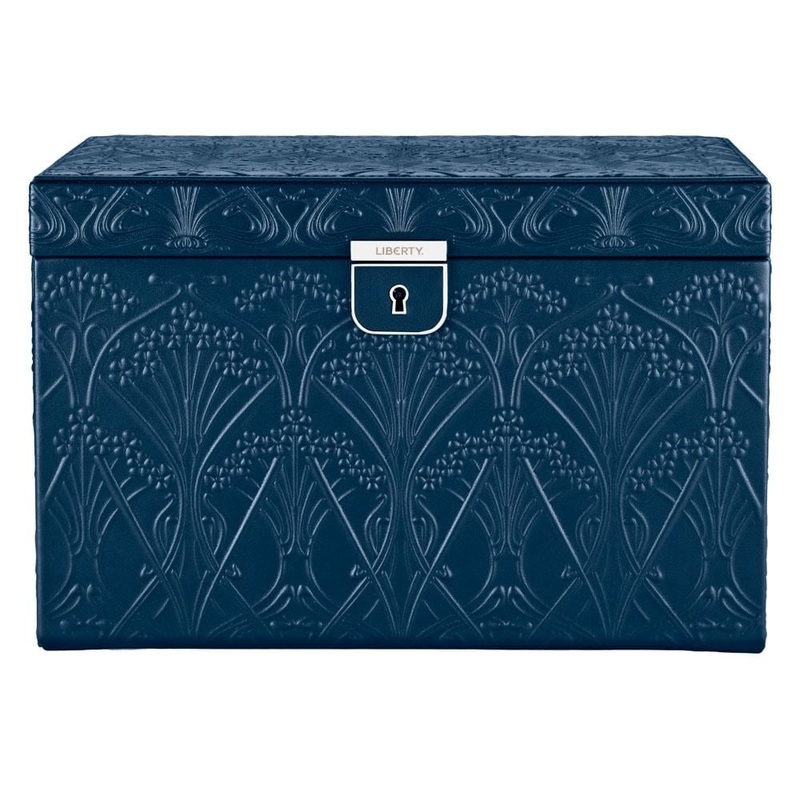WOLF X LIBERTY All Over Ianthe Large Jewellery Box – Navy – ONLINE EXCLUSIVE