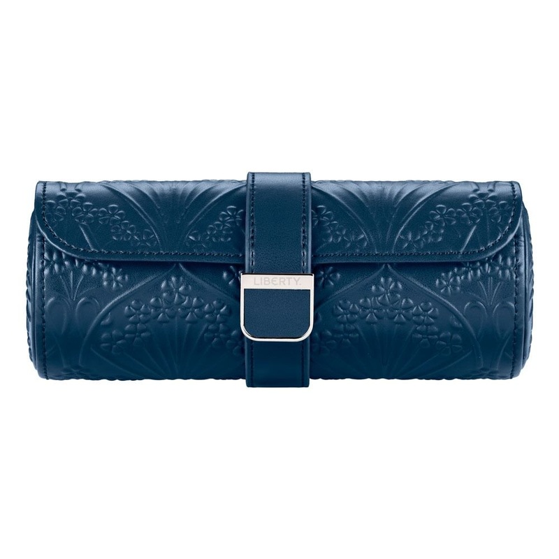 WOLF X LIBERTY All Over Ianthe Triple Watch Roll – Navy – ONLINE EXCLUSIVE