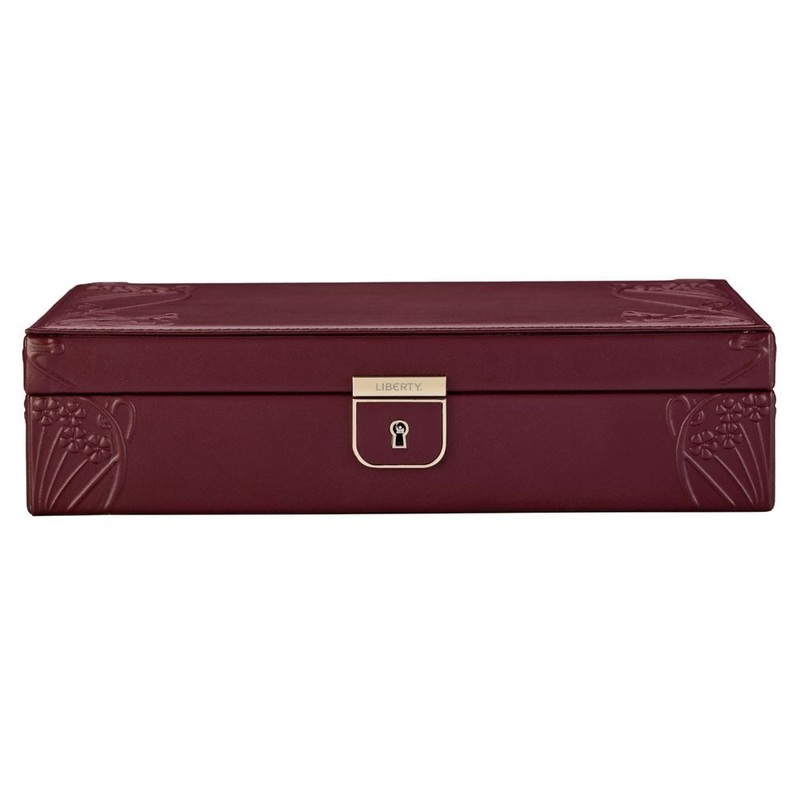 WOLF X LIBERTY Ianthe Medium Jewellery Box – Burgundy – ONLINE EXCLUSIVE
