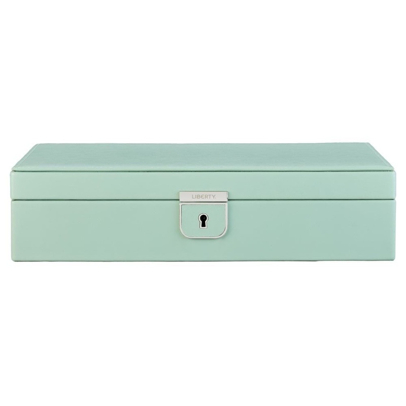 WOLF X LIBERTY Julia Interior Print Medium Jewellery Box – Sage Green – ONLINE EXCLUSIVE