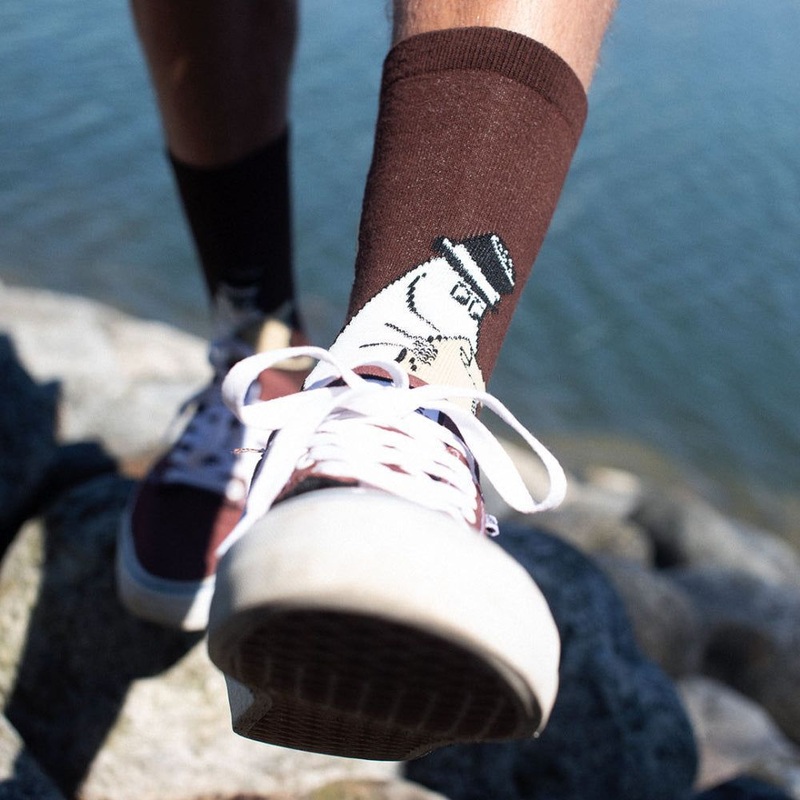 Moominpappa Letter Socks Brown 40-45