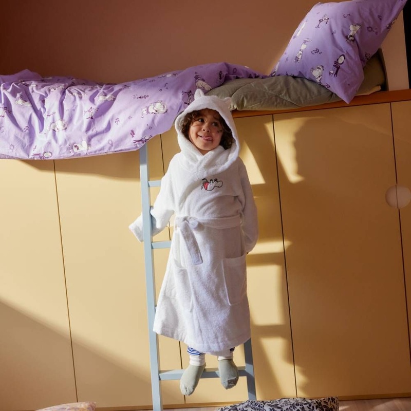Moomintroll Kids Bathrobe White