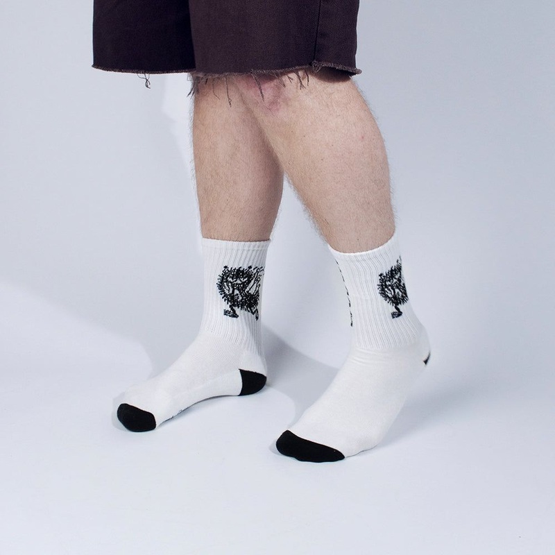 Stinky Getaway Retro Socks 40-45 White