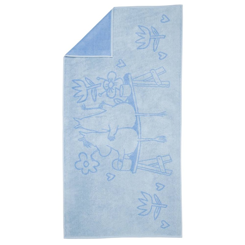 Moomin Blue Love Bath Towel 70x140cm