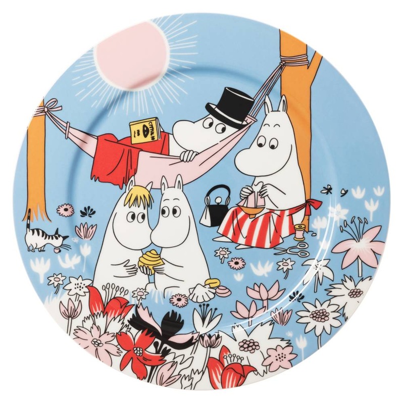 Moomin Family Time Serving Plate 30cm Blue