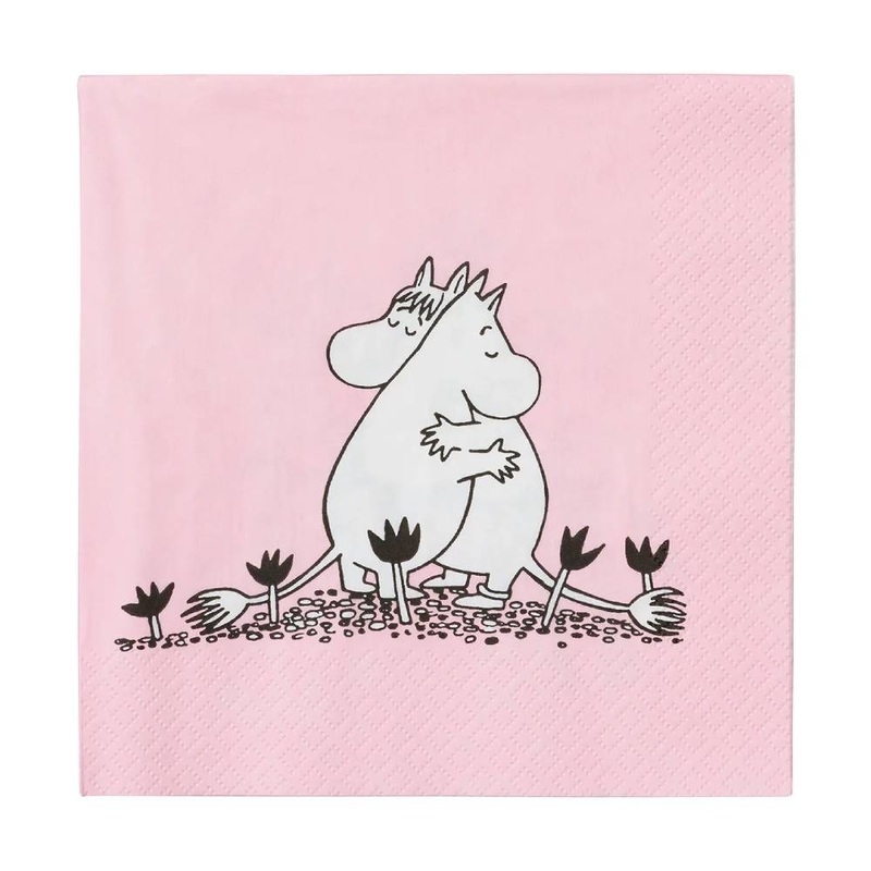 Moomin Love Napkins Pink 33cm