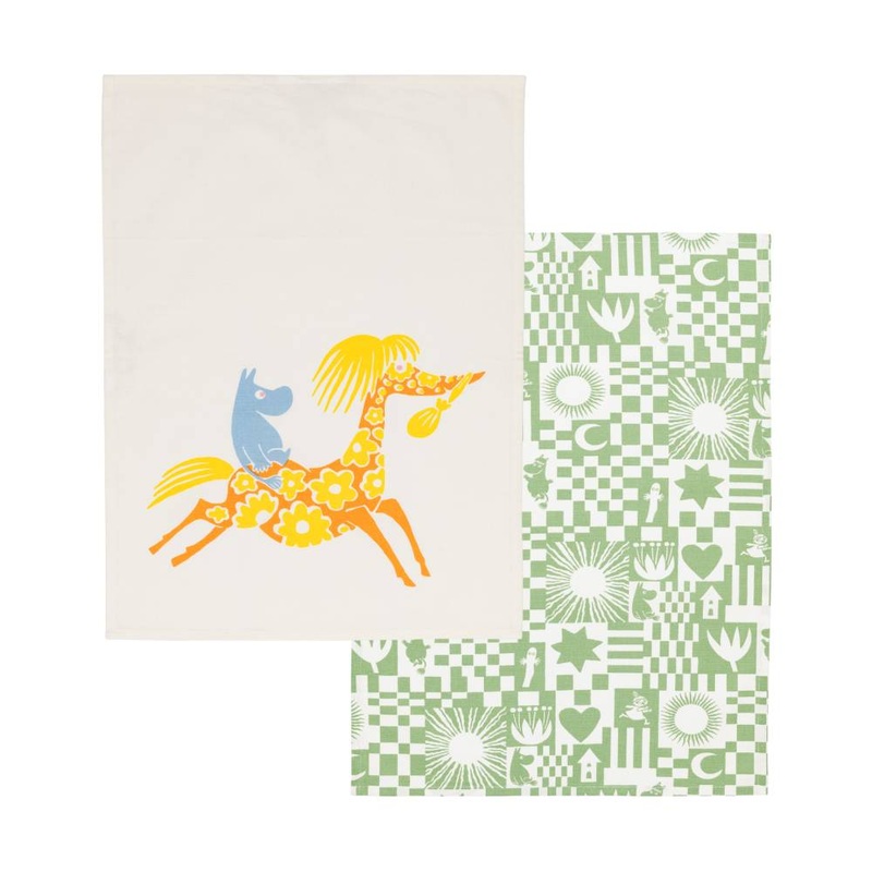 Moomin Party Kitchen Towel Green 2-Set