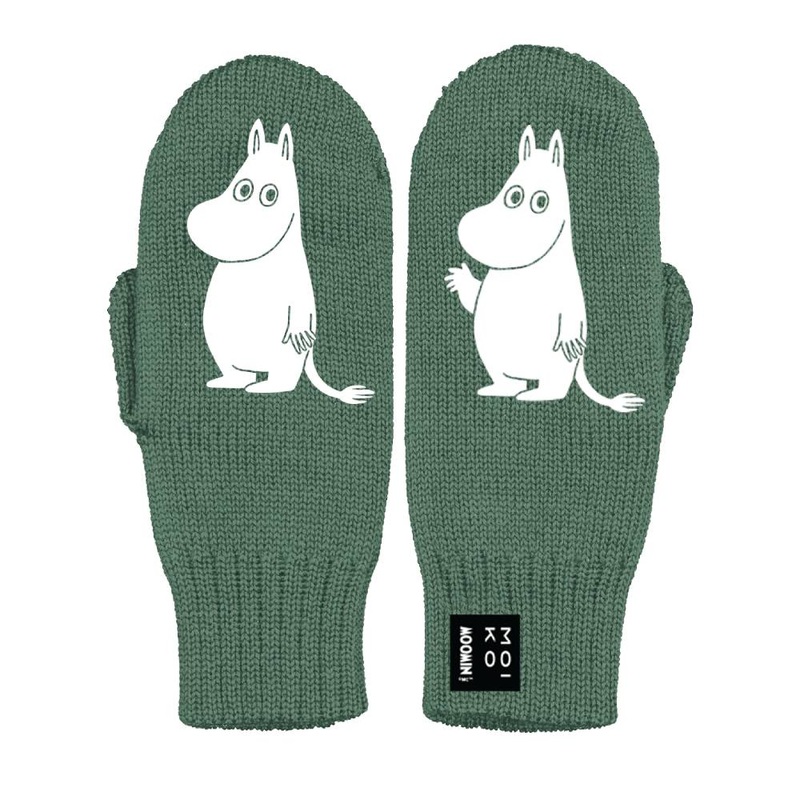 Moomintroll Hello Mittens Sage
