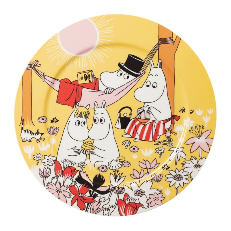 Moomin Family Time Serving Plate 30cm Yellow
