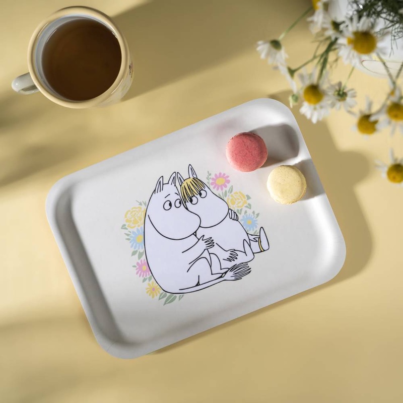Moomin Flowers Tray White 27x20cm