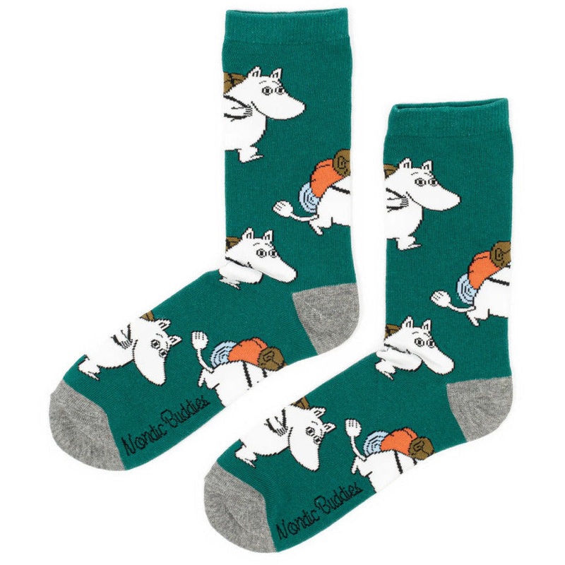 Moomintroll Adventuring Socks Green 40-45