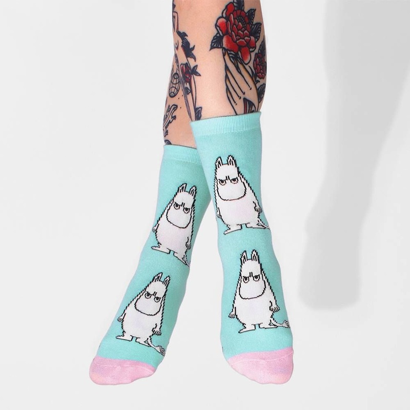 Moomintroll Angry Socks Turquoise 36-42
