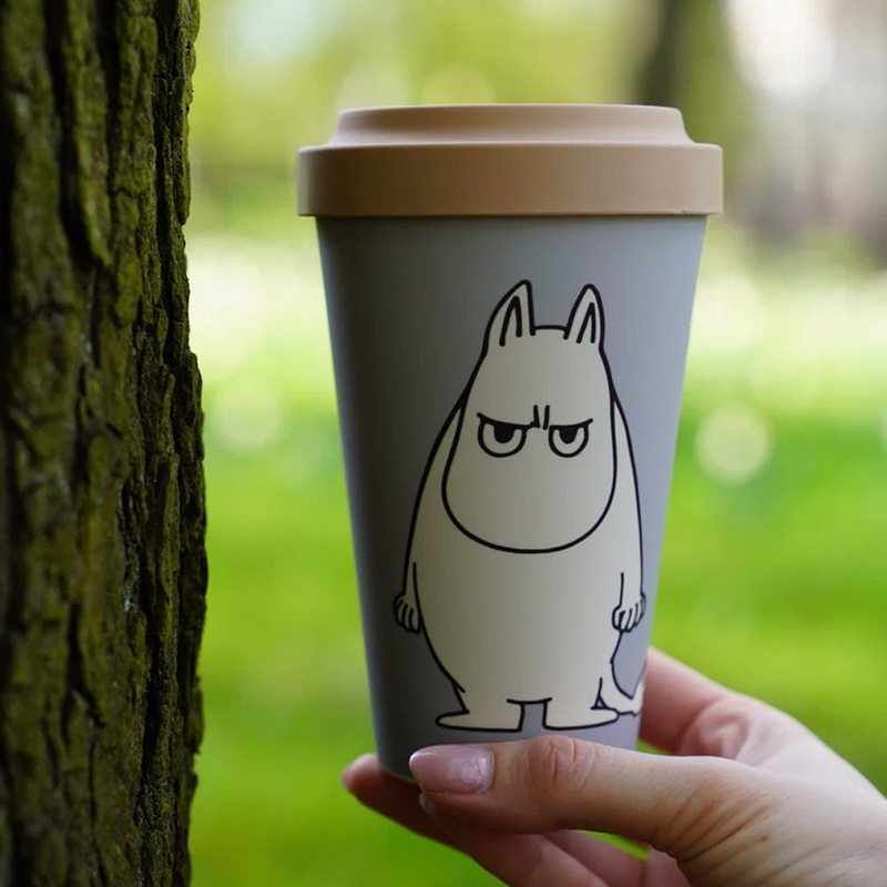 Moomintroll Angry Take away Mug Grey