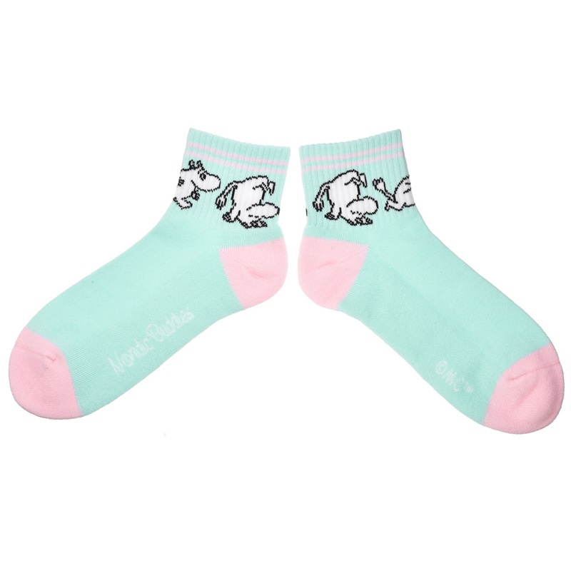Moomintroll Retro Ankle Socks 36-42 Lightgreen