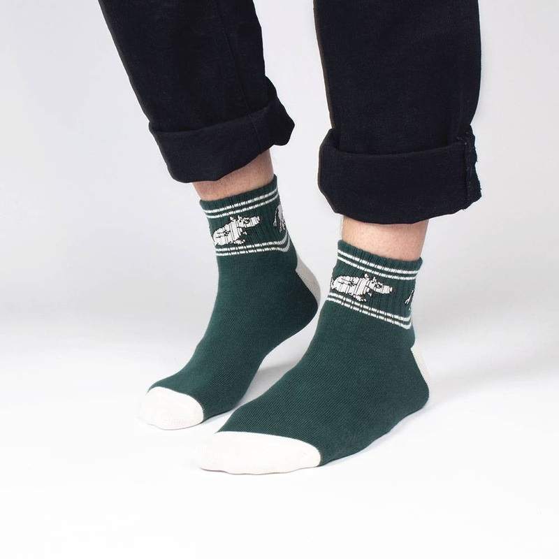 Moomintroll Running Retro Ankle Socks Green 40-45