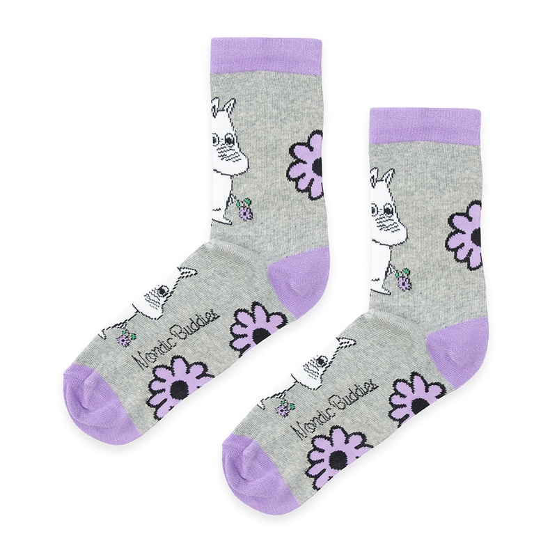 Moomintroll’s Flower Socks 36-42 Grey