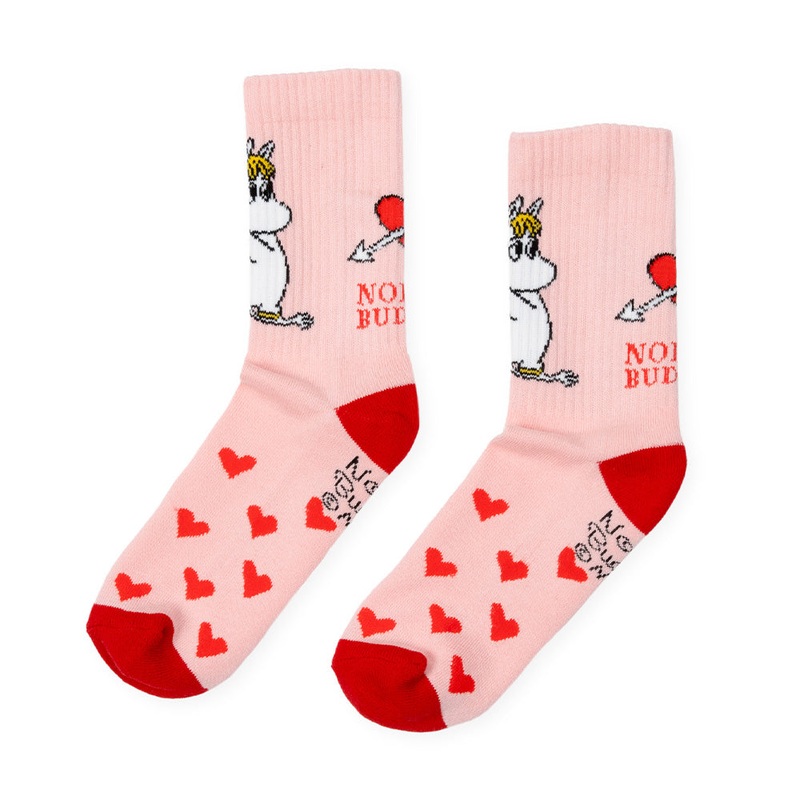 Snorkmaiden Heart Retro Socks 36-42 Pink