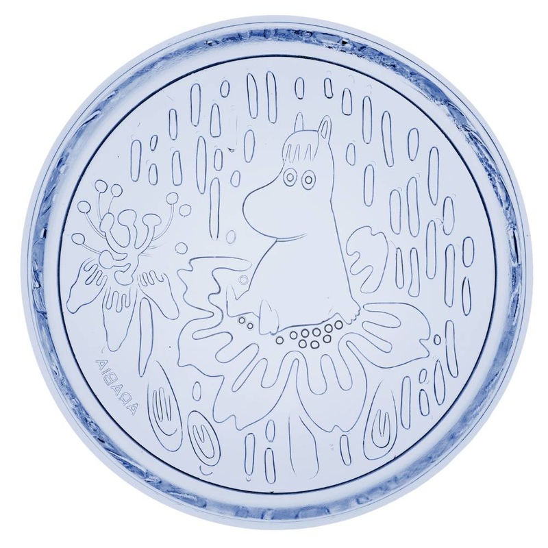 Moomin Mystical Forest Glass Plate Blue