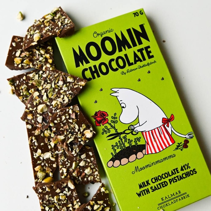 Moominmamma Milk Chocolate with Pistachio and Salt