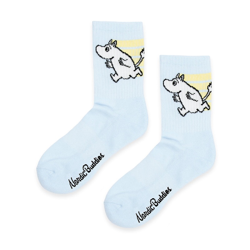 Moomintroll Active Crew Socks 36-42 Lightblue