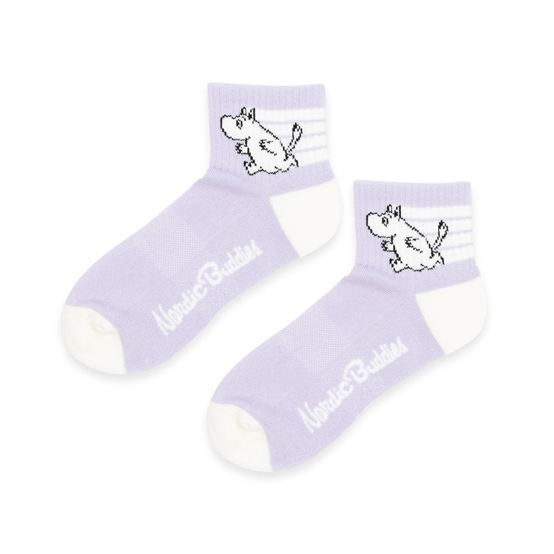 Moomintroll Running Retro Ankle Socks 36-42 Violet