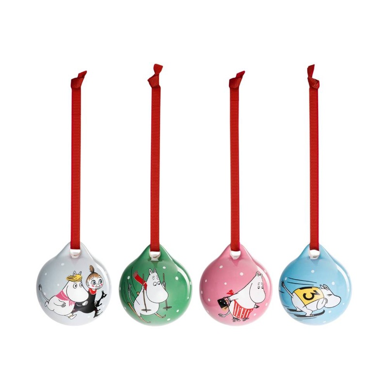 Moomin Ice Swimming Baubles 4set