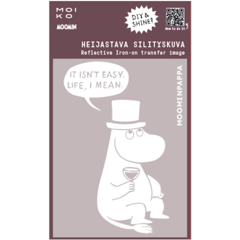 Moominpappa Philosopher Reflective Textile Image