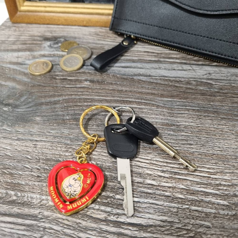 Moomintroll and Snorkmaiden Heart Keyring
