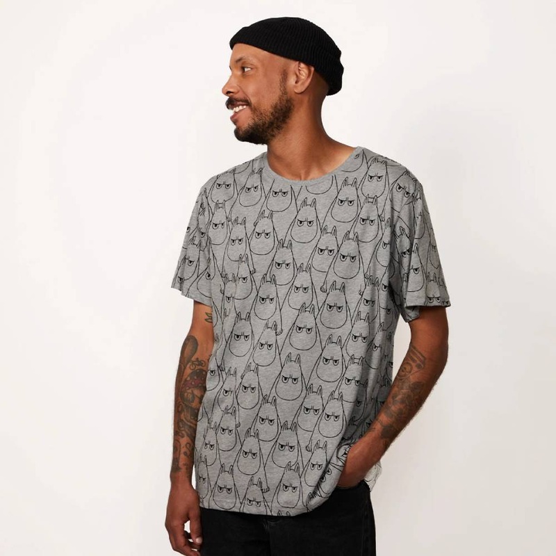 Moomintroll Angry T-shirt Grey