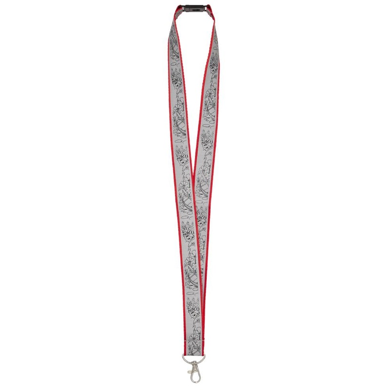 Moomin Fishing Reflecting Keychain Necklace Red