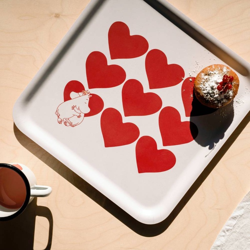 Moomin Heart Tray 33x33cm